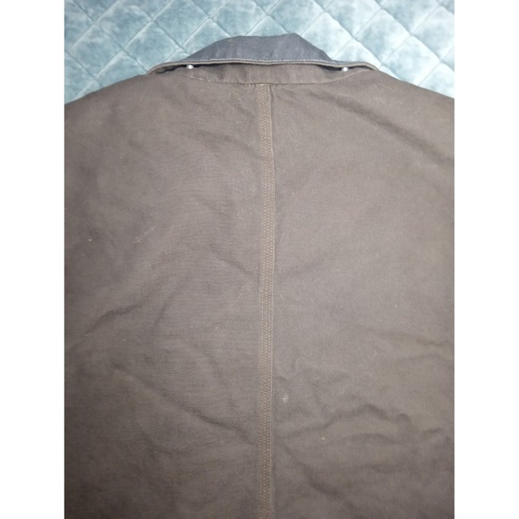 Carhartt C61 Duck Chore Coat Jacket 2XL Dark Brown Sherpa Lined Workwear Rancher - Picture 7 of 16
